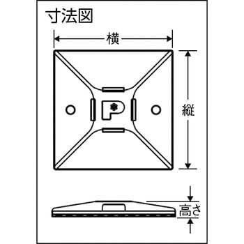 マウントベース アクリル系粘着テープ付き 白 (500個入) PANDUIT