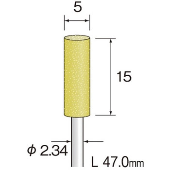研磨用ゴム砥石 軸径2．34mm(砥粒：WA・硬さ：ハード) Minimo