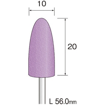 研磨用ゴム砥石 軸径2．34mm(砥粒：WA・硬さ：ハード) Minimo