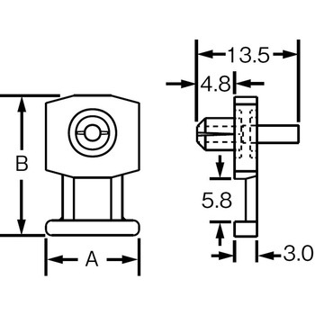 リベット式薄型押し込み固定具 PANDUIT