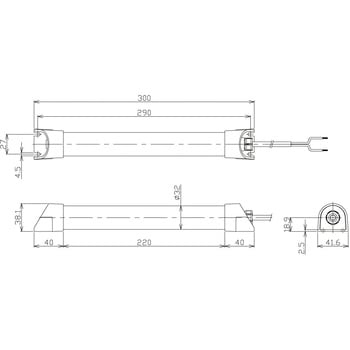 簡易防水型LEDリニアライト NLT4 - 日機