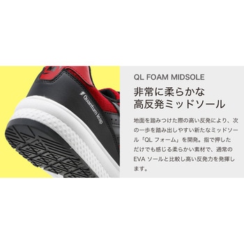 静電 高反発プロスニーカー ”クワンタムリープ”レッド ミドリ安全