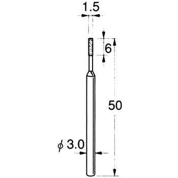 機械研削用 軸付電着ダイヤモンド砥石 リューター(日本精密機械工作)