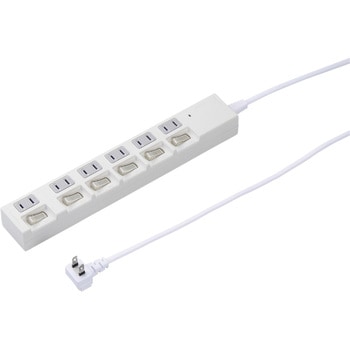 雷ガード付6個口節電タップ ヤザワコーポレーション