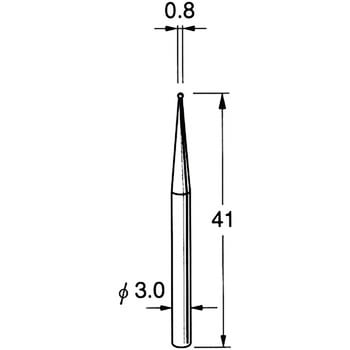 軸付電着ボラゾン砥石 軸径3mm リューター(日本精密機械工作)