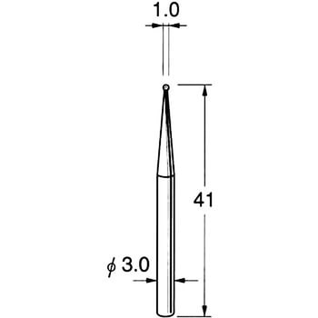 軸付電着ボラゾン砥石 軸径3mm リューター(日本精密機械工作)