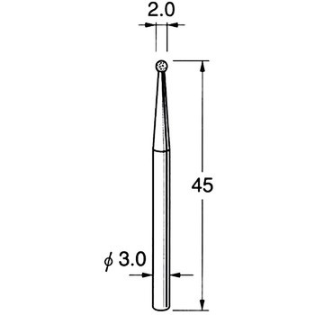 軸付電着ボラゾン砥石 軸径3mm リューター(日本精密機械工作)
