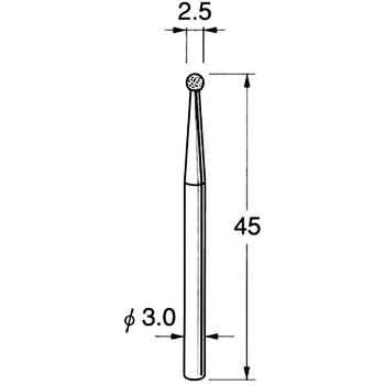 軸付電着ボラゾン砥石 軸径3mm リューター(日本精密機械工作)