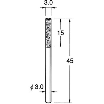 軸付電着ボラゾン砥石 軸径3mm リューター(日本精密機械工作)