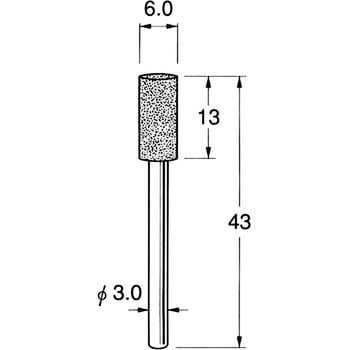 軸付電着ボラゾン砥石 軸径3mm リューター(日本精密機械工作)