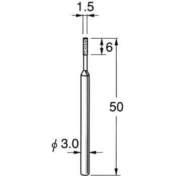 機械研削用 軸付電着ボラゾン砥石 リューター(日本精密機械工作) 軸付砥石 【通販モノタロウ】