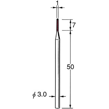 軸付砥石 軸径3mm リューター(日本精密機械工作)