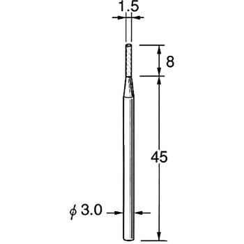 軸付砥石 軸径3mm リューター(日本精密機械工作)
