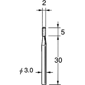 軸付砥石 軸径3mm リューター(日本精密機械工作)