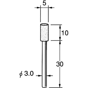 軸付砥石 軸径3mm リューター(日本精密機械工作)