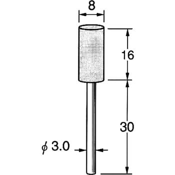 軸付砥石 軸径3mm リューター(日本精密機械工作)