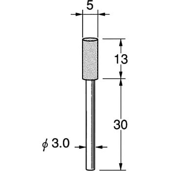 軸付砥石 軸径3mm リューター(日本精密機械工作)