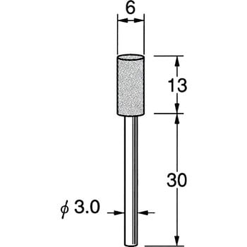 軸付砥石 軸径3mm リューター(日本精密機械工作)