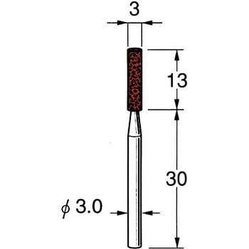 軸付砥石 軸径3mm リューター(日本精密機械工作)