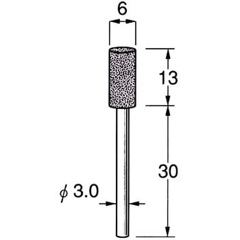軸付砥石 軸径3mm リューター(日本精密機械工作)