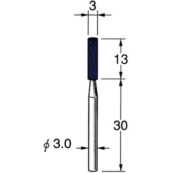 軸付砥石 軸径3mm リューター(日本精密機械工作)