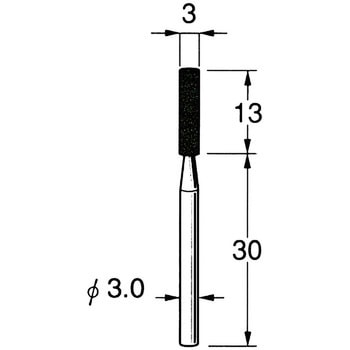 軸付砥石 軸径3mm リューター(日本精密機械工作)