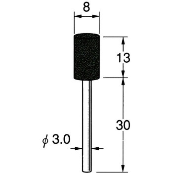 軸付砥石 軸径3mm リューター(日本精密機械工作)