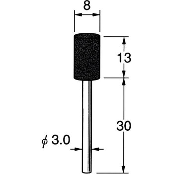 軸付砥石 軸径3mm リューター(日本精密機械工作)