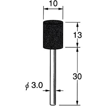 軸付砥石 軸径3mm リューター(日本精密機械工作)