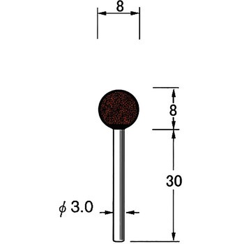 軸付砥石 軸径3mm リューター(日本精密機械工作)