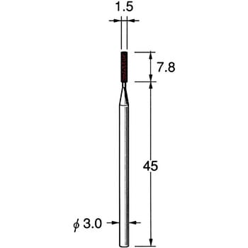 機械研削用軸付砥石(インターナル研削用) リューター(日本精密機械工作)