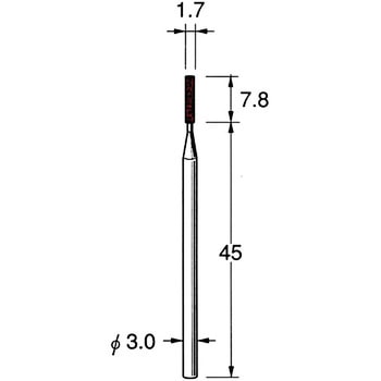 機械研削用軸付砥石(インターナル研削用) リューター(日本精密機械工作)