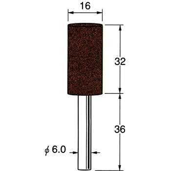 軸付砥石 軸径6mm リューター(日本精密機械工作)