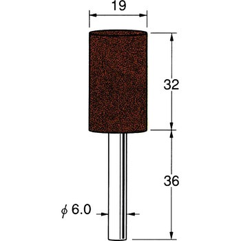 軸付砥石 軸径6mm リューター(日本精密機械工作)