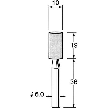 軸付砥石 軸径6mm リューター(日本精密機械工作)