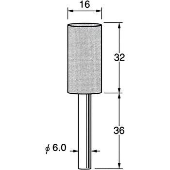 軸付砥石 軸径6mm リューター(日本精密機械工作)