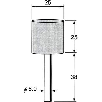 軸付砥石 軸径6mm リューター(日本精密機械工作)