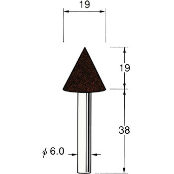 軸付砥石 軸径6mm リューター(日本精密機械工作)