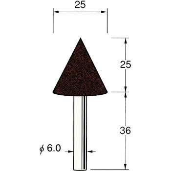 軸付砥石 軸径6mm リューター(日本精密機械工作)