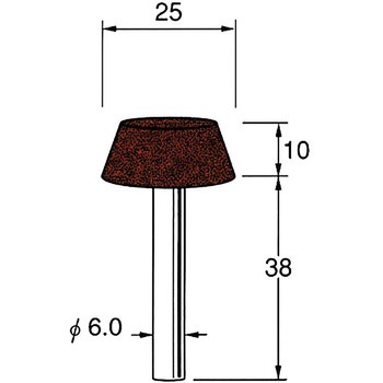 軸付砥石 軸径6mm リューター(日本精密機械工作)