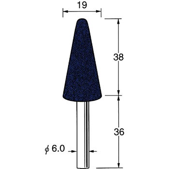 軸付砥石 軸径6mm リューター(日本精密機械工作)