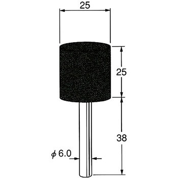 軸付砥石 軸径6mm リューター(日本精密機械工作)