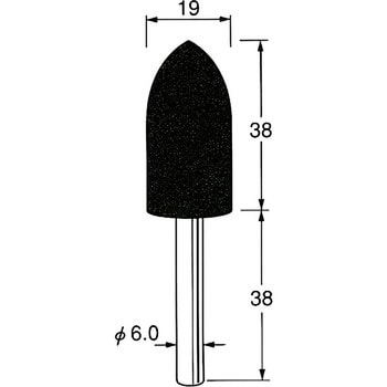 軸付砥石 軸径6mm リューター(日本精密機械工作)