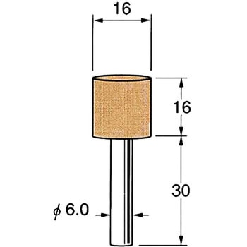 軸付砥石 軸径6mm リューター(日本精密機械工作)
