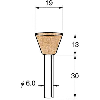 軸付砥石 軸径6mm リューター(日本精密機械工作)