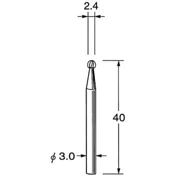 超硬カッター シャンク径3mm リューター(日本精密機械工作) ロータリー