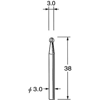 超硬カッター シャンク径3mm リューター(日本精密機械工作)