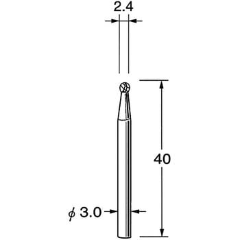 超硬カッター シャンク径3mm リューター(日本精密機械工作) ロータリー