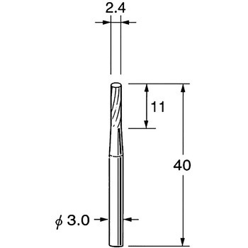 超硬カッター シャンク径3mm リューター(日本精密機械工作)