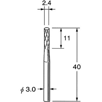 超硬カッター シャンク径3mm リューター(日本精密機械工作)